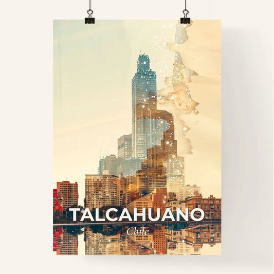 Talcahuano Chile Cityscape Skyline Icon Artwork Poster