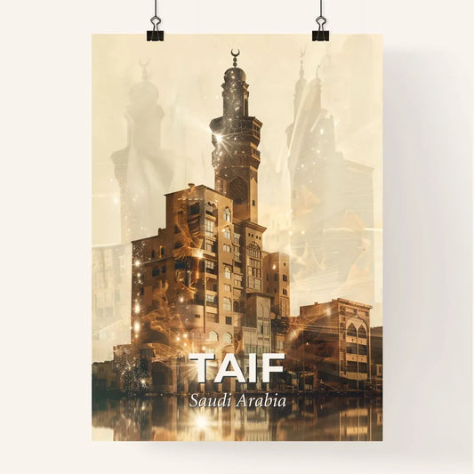 Taif Cityscape Art: Echoes of Desert Glamour Poster