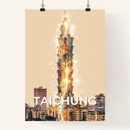 Taichung: City Skyline Double Exposure Art Poster