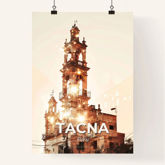 Tacna Skyline Double Exposure City Art Deco Poster