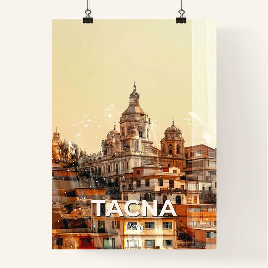 Tacna, Peru Skyline Pastel Colors Poster Art Poster
