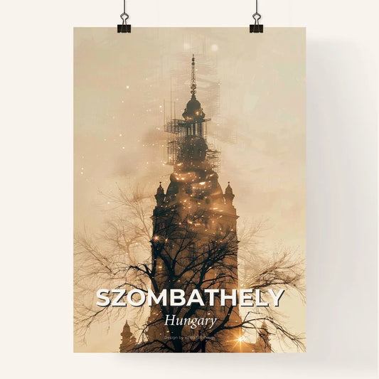 Szombathely Icon Double Exposure Art Poster Poster