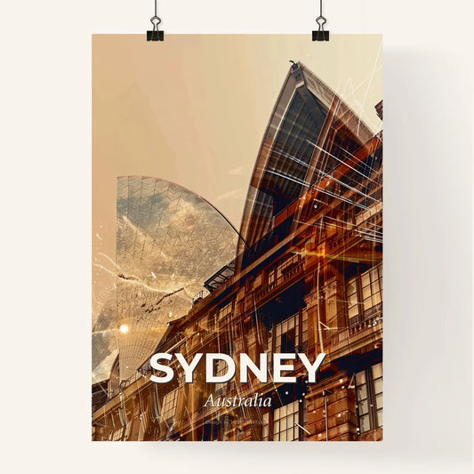 Sydney Skyline Double Exposure Composite Art Poster Poster