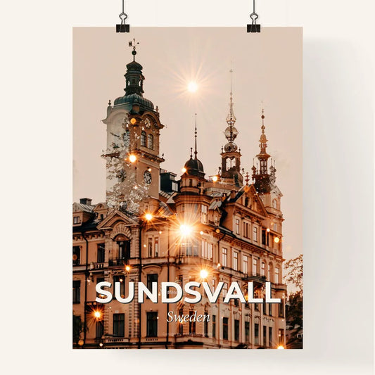 Sundsvall Skyline Double Exposure Composite Artwork Poster