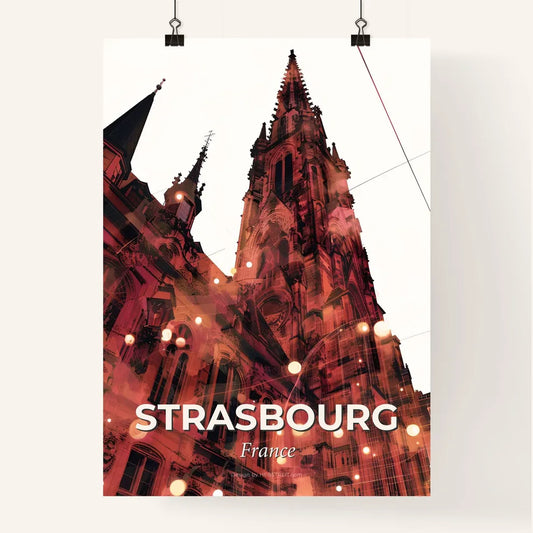 Strasbourg Skyline Double Exposure Poster Poster