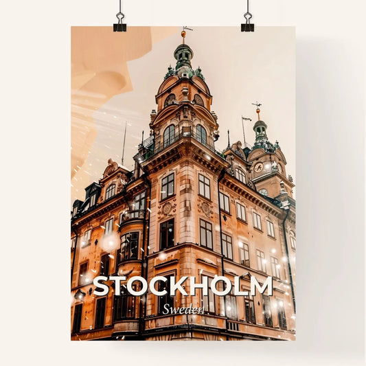 Stockholm Skyline Double Exposure Art Poster Poster