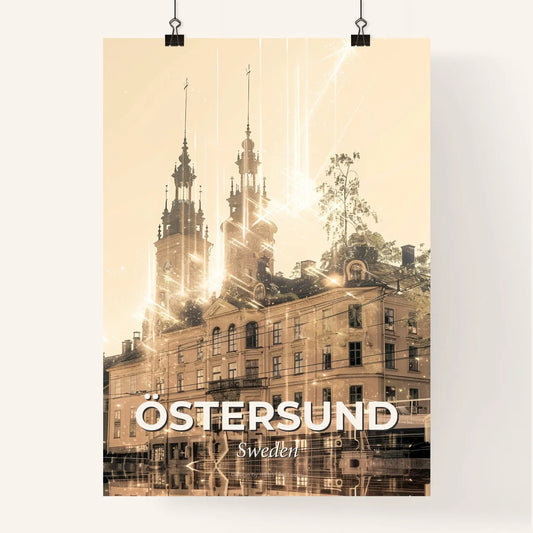 Östersund Skyline Composite Art Poster Poster