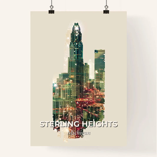 Sterling Heights: City Skyline Composite Art Poster