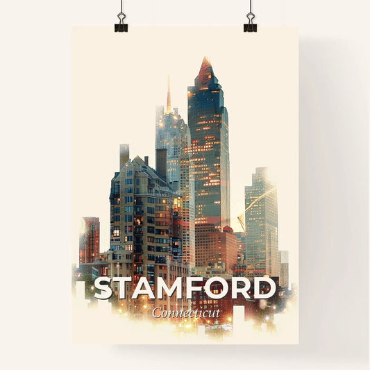 Stamford Skyline Cityscape Architecture Composite Art Poster Poster