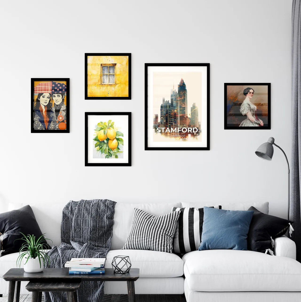 Stamford Skyline Cityscape Architecture Composite Art Poster Wall Art