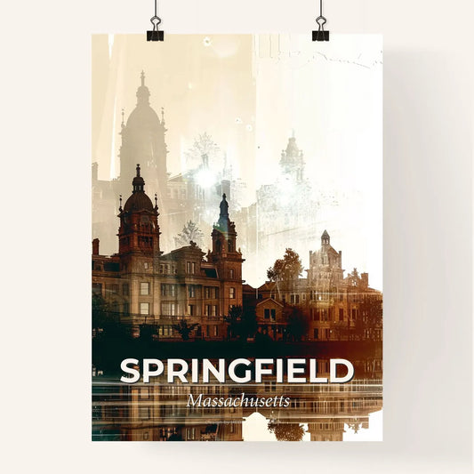 Springfield Skyline Bright Sparkles Local Glow Poster
