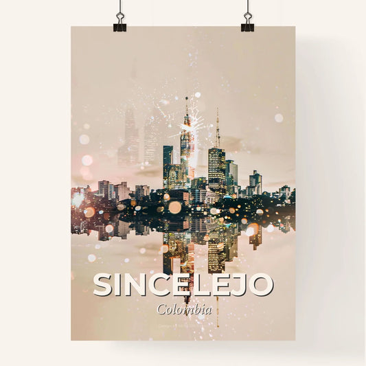 Sincelejo Skyline Architectural Composite Poster Poster