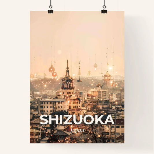 Shizuoka Skyline: Local Icons in Double Exposure Art Poster