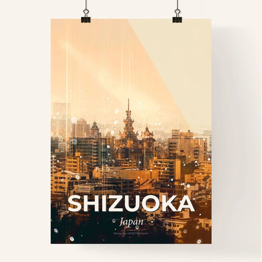 Shizuoka Skyline Double Exposure Composite Artwork Poster
