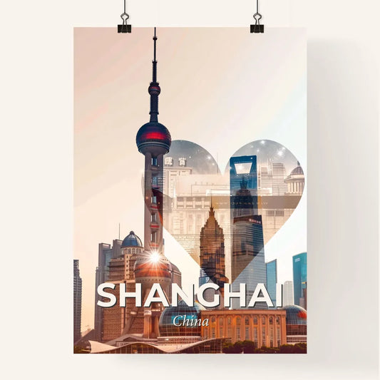 Shanghai City Icon Composite Fine Art Poster Poster