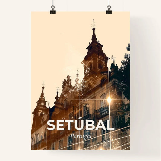 Setubal City Skyline Portrait Printed Poster Poster