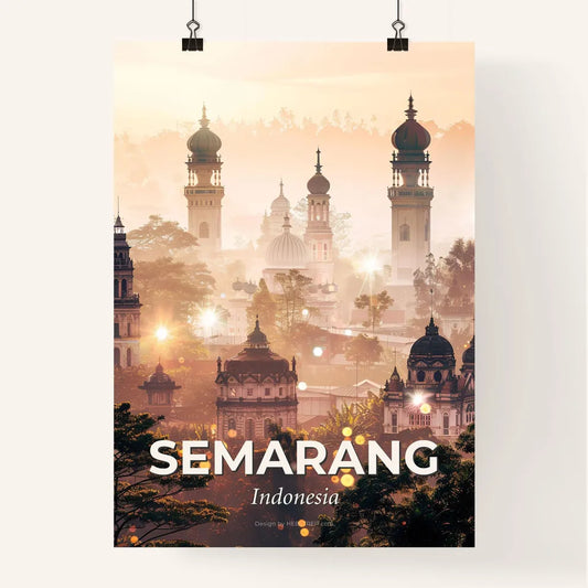 Semarang City Skyline Composite Poster Artwork Poster