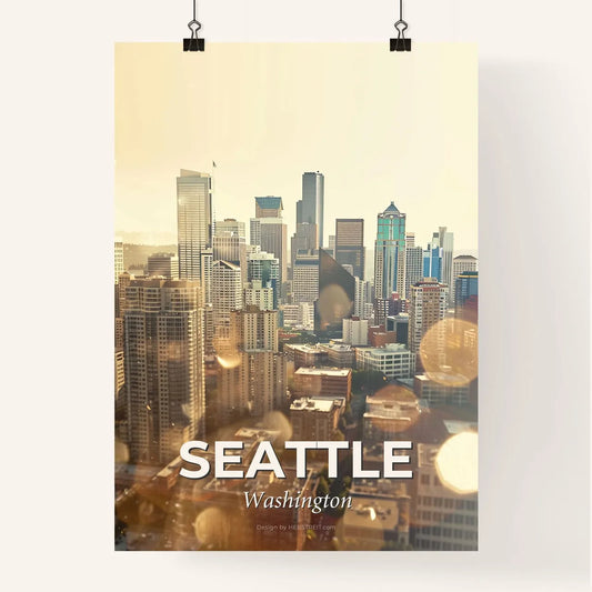 Seattle City Skyline Art Print: Local Architecture Icons Poster
