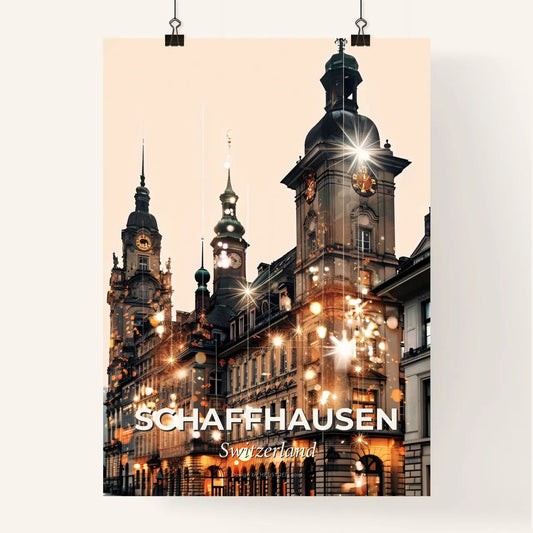 Schaffhausen Skyline Composite Art Poster Design Poster