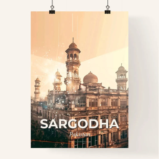 Sargodha, Pakistan: Bright beige double exposure poster Poster