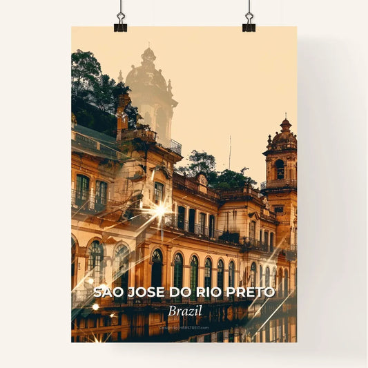 Sao Jose Skyline Art Deco Composite Poster Poster