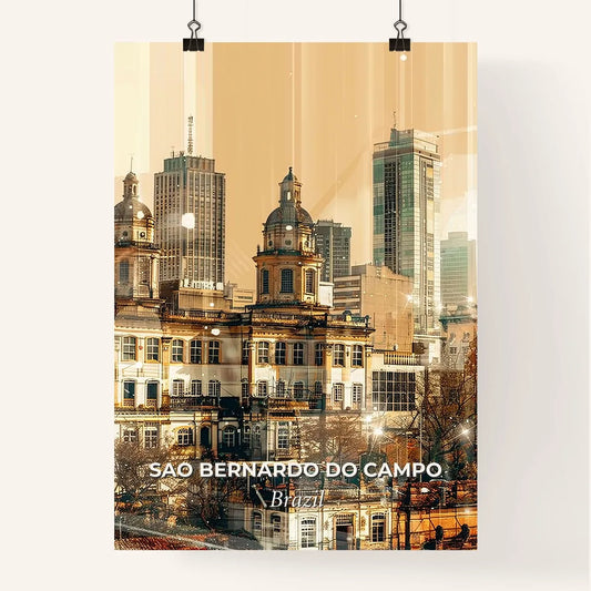Sao Bernardo do Campo Skyline Art Poster Poster