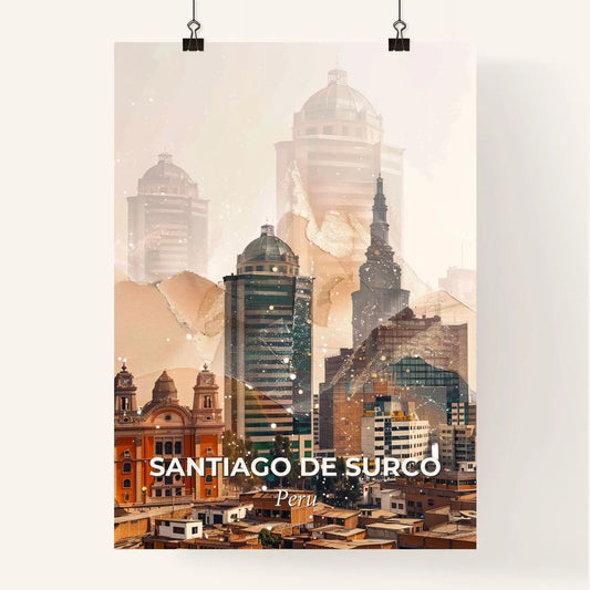 Santiago de Surco: City Skyline Composite Art Poster