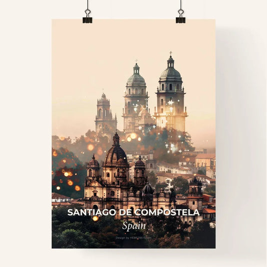 Santiago Composite Art: Skyline and Local Icons Poster