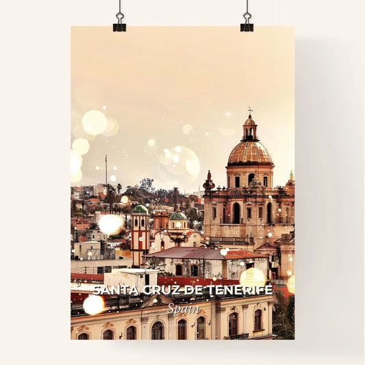 Santa Cruz Skyline Art with Local Icons Poster