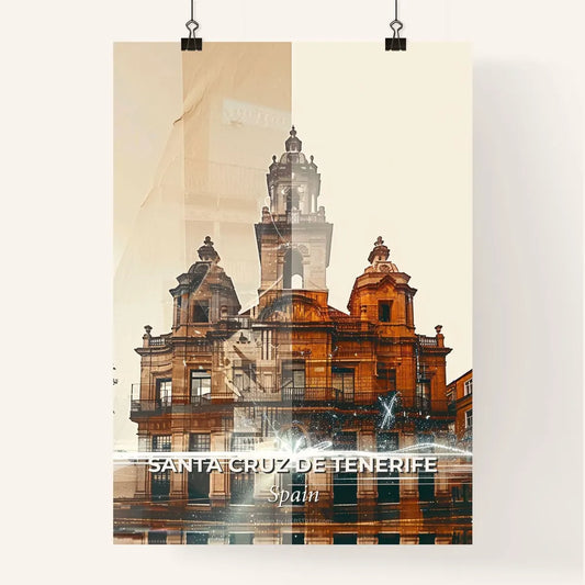 Santa Cruz de Tenerife City Lights Panorama Poster