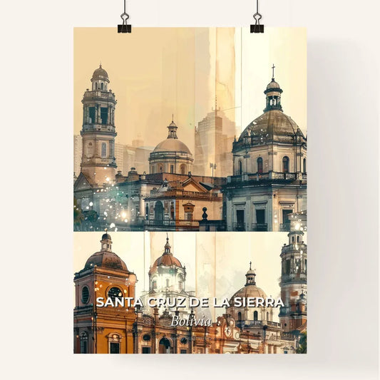 Santa Cruz de la Sierra: City Skyline and Icons Poster Poster