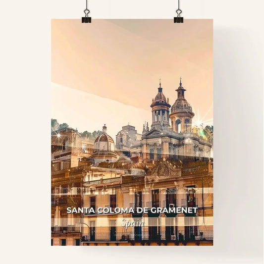 Santa Coloma De Gramenet Spain Skyline Art Poster