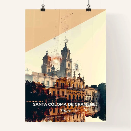 Santa Coloma de Gramenet Sky Composite Poster