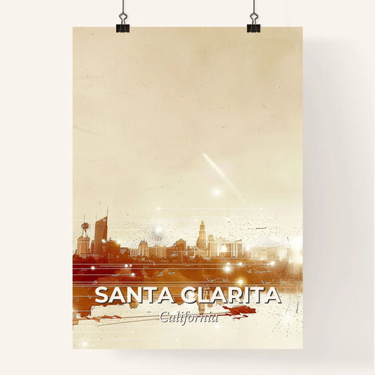 Santa Clarita City Skyline Poster Art Poster