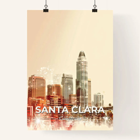 Santa Clara Cityscape Art: Skyline and Architecture Composite Poster
