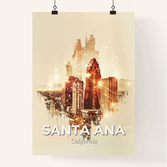 Santa Ana Skyline Composite Art Poster Poster