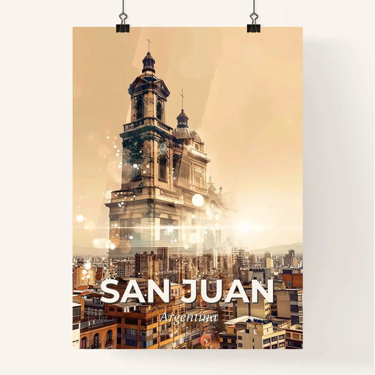 San Juan City Skyline Art Deco Poster Poster