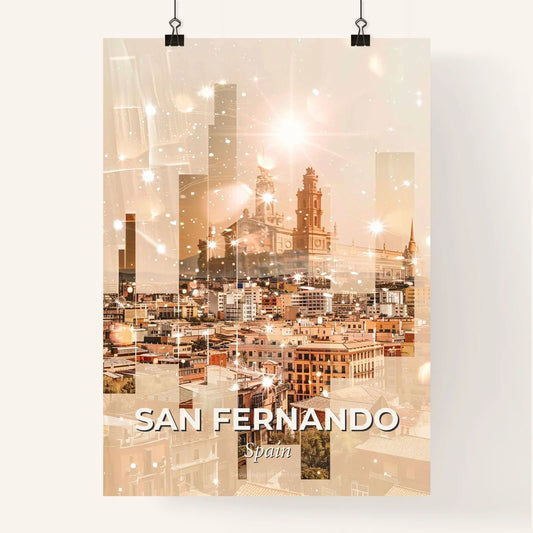 San Fernando Skyline Double Exposure Icon Poster Poster
