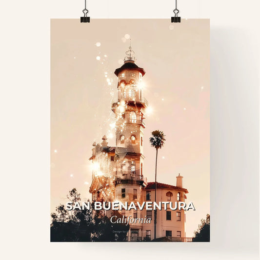 SanBuenaventuraCity Skyline Silhouette Art Poster