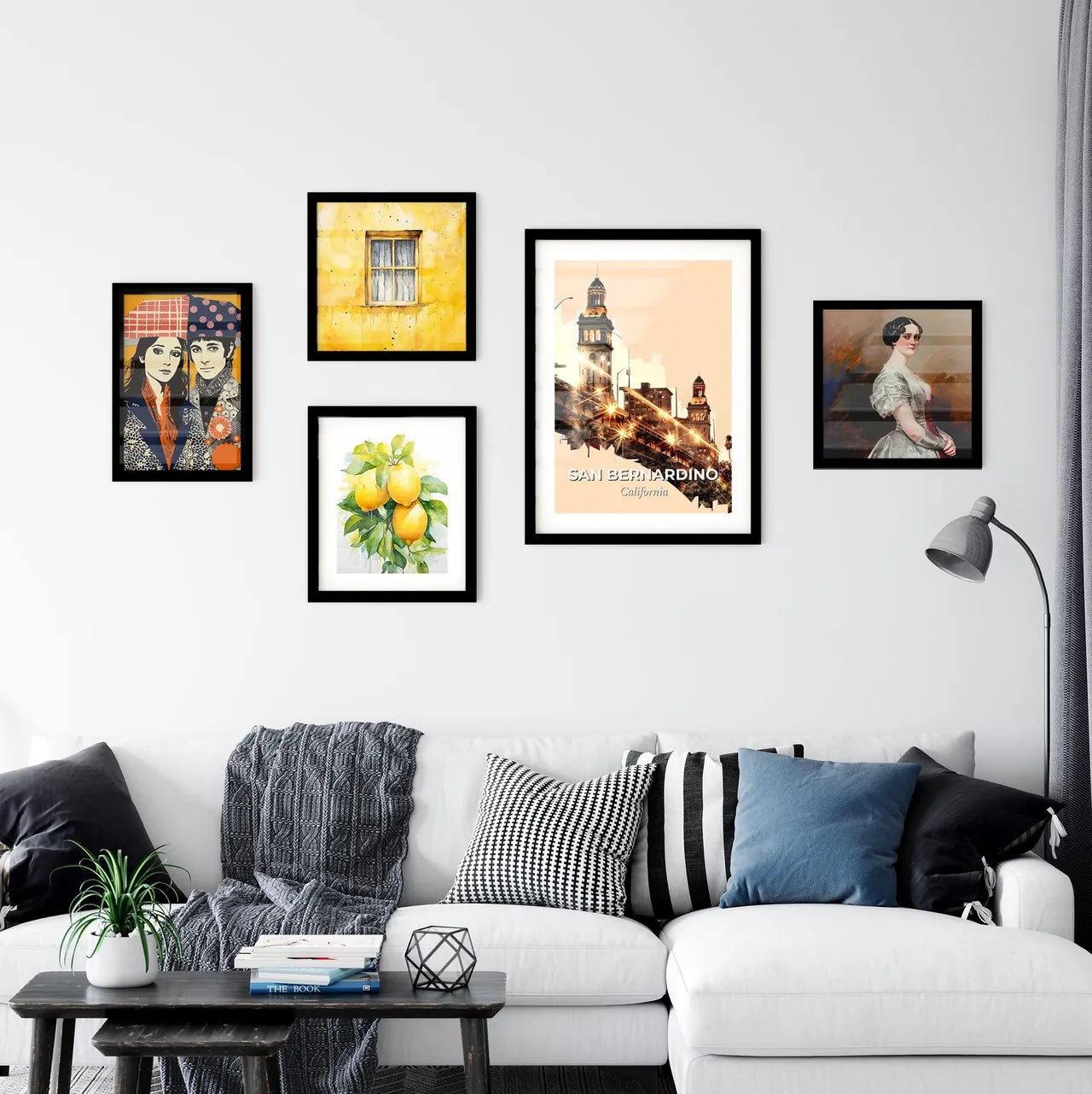 San Bernardino Skyline Glow Poster Wall Art