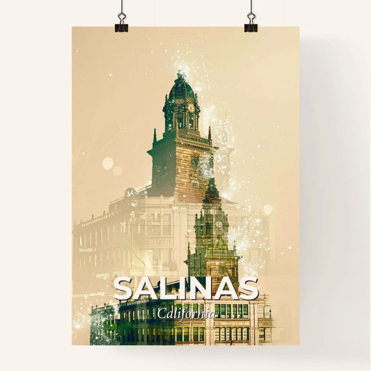 Salinas Skyline Sparkles: City Iconography Poster