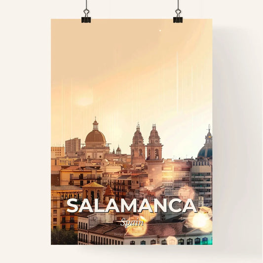 Salamanca Skyline Double Exposure Cityscape Art Poster Poster