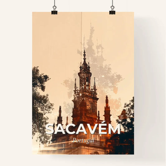 Sacavém Double Exposure Skyline Art Poster Poster