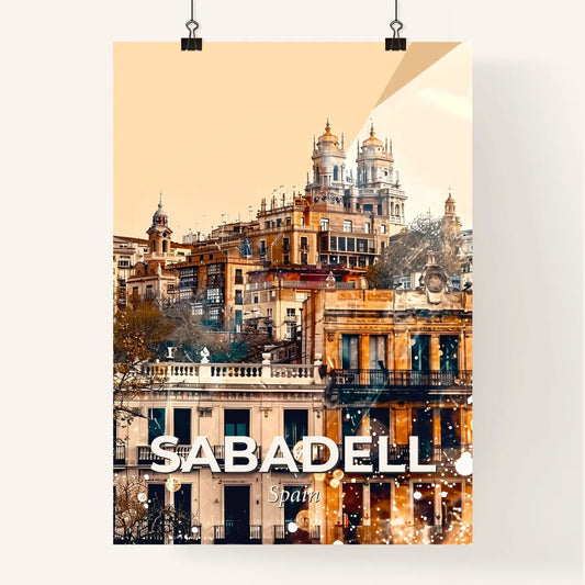 Sabadell: Art Deco City Lights Poster Poster
