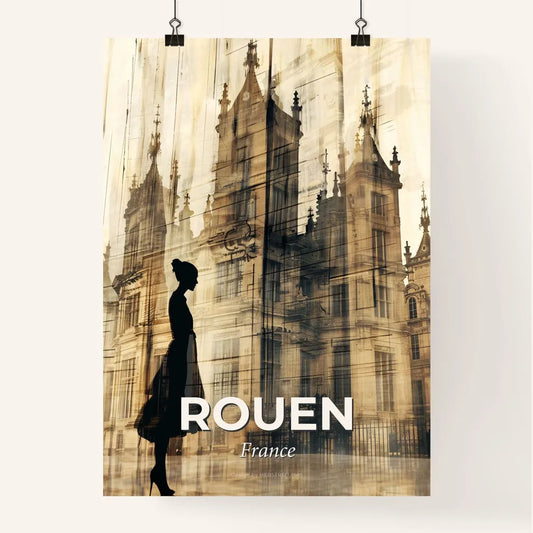 Rouen Cityscape Impressionistic Poster Art Poster