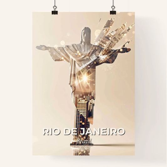 Rio Splendor: Iconic Architecture on Beige Canvas Poster