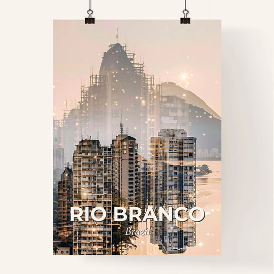 Rio Branco City Skyline Composite Art Poster Poster