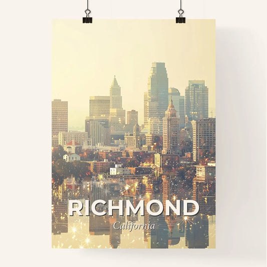 Richmond City Skyline Composite Art Poster Poster