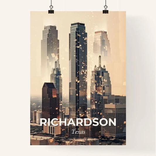 Richardson City Skyline Conceptual Art Poster Poster