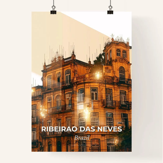 Ribeirao das Neves Skyline Architecture Double Exposure Poster